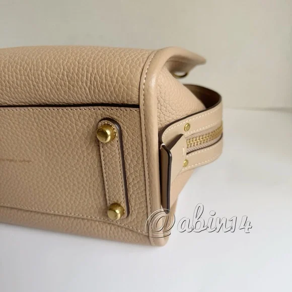 Exclusive Coach Rogue 25 Leather Top Handle Satchel Handbag in Color Taupe - Picture 6 of 16